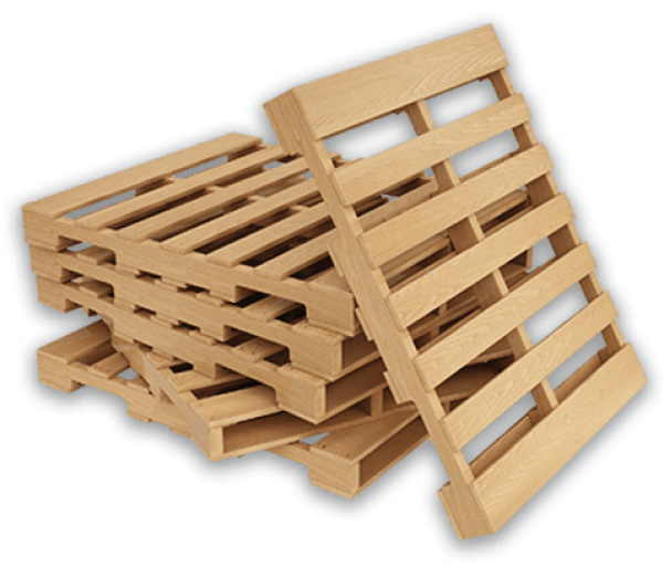 A group of pallets.