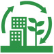 Green sustainable icon.